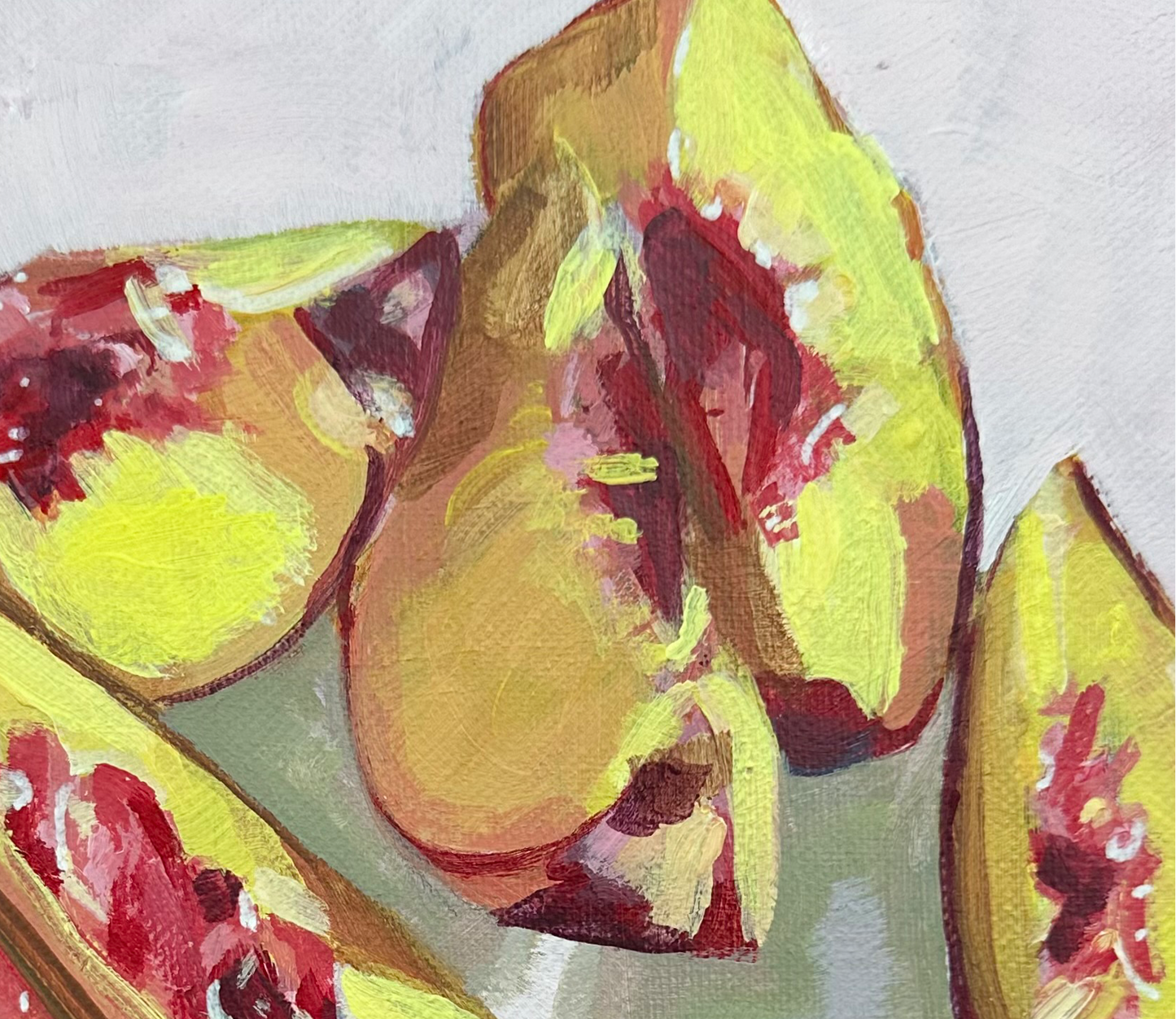Peaches on Plaid Print