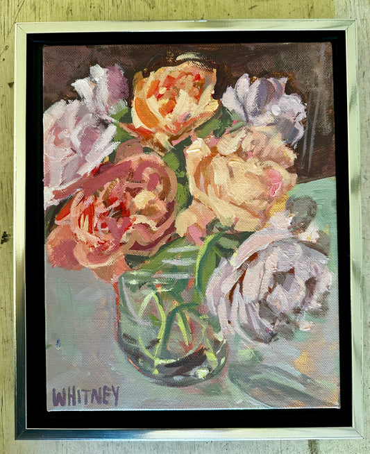 Mason Jar Bouquet (8x10”- framed)
