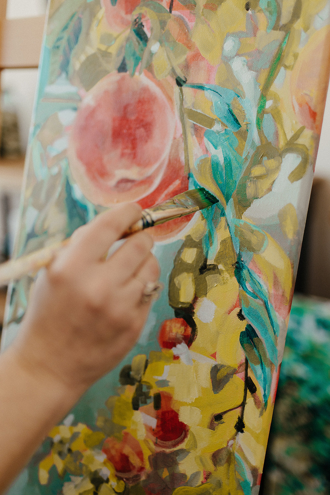 Heat of Summer Peach - 12x24”